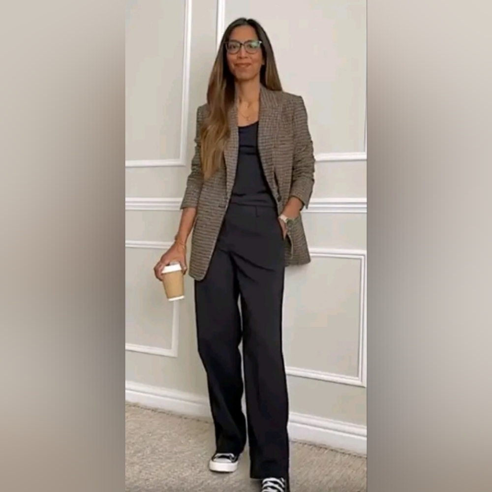 NWT Zara wool blend taupe brown blazer